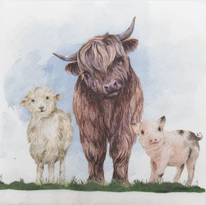 Serviettes: Highland & Friends Napkins
