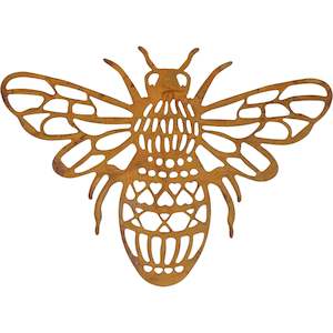 Wall Art: Metal Bee XL Rust