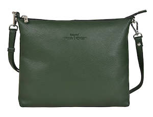 Bags: Emma Leather Sling Bag Forest Green