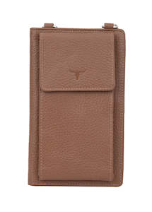 Phoebe Leather Phone Pouch Cocoa
