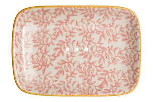Accessories: Pink Floral Soap Dish