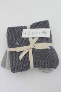 Wash Cloths Set of 3 Grey