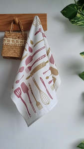 Tea Towels: SH Spoons & Spatulas Tea Towel