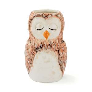 Forest Fable Owl Utensil Pot/Vase