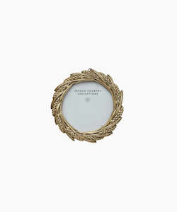 Photo Frames: Wheat Round Frame Champange