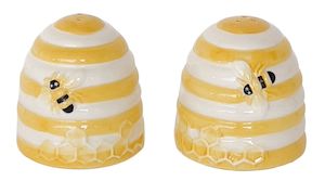 Bee Hive Salt & Pepper Shakers Yellow