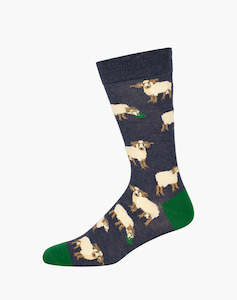Mens Bamboo Socks: M Rams Denim Bamboo Sock