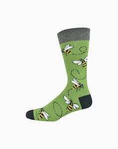Mens Bamboo Socks: Buzzing Bee Bamboo Sock