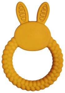 Teethers: Bunny Teether Ring Mustard 11cm