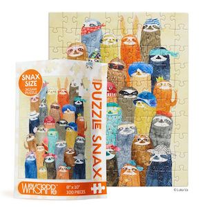 Puzzles: Sloth Party 100pce Puzzle Snax