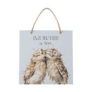 Hanging Signs: Wrendale Wood Plaque Owl