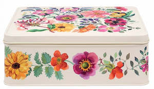 Garden Flowers Deep Rectangle Tin