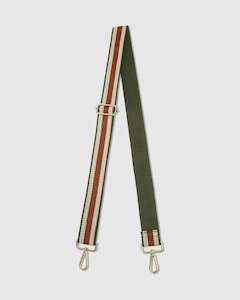 Bag Straps: Stripe Webbing Guitar Strap Tan/Khaki