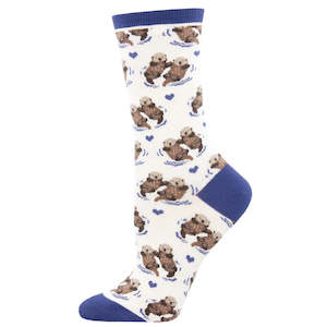 Sock Smith Womans: W Significant Otter White Sock