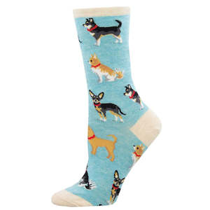 Sock Smith Womans: W Doggy Style Blue Heather Sock