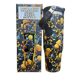Chunky Water Bottles: Golden Wattle Water Bottle Large