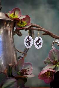 Fabel Flora All: The Crimson Frame Handcrafted Earrings