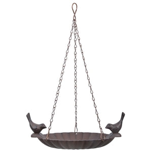 Pots Planters: Bird Bath Hanging with 2 Birds