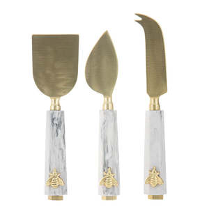 Utensils: Modern Bee 3piece Cheese Knife Set