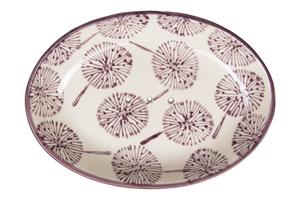 Accessories: Oval Purple Pompom Soap Dish