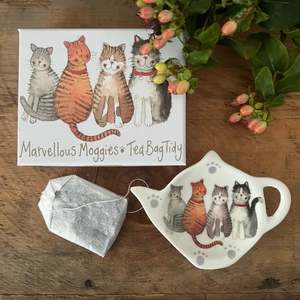 Table Top: Marvellous Moggies Tea Bag Tidy