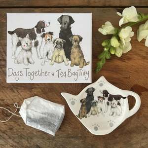 Table Top: Delightful Dogs Tea Bag Tidy