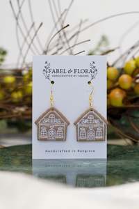 Fabel Flora All: Gingerbread Handcrafted Earrings