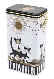 Tinware Collection: Storage Box Wachtmeister Cats Sepia