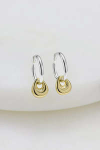 Earrings: Mini Sadie Gold Silver Mini Huggy