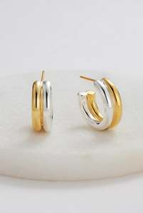 Luna Hoop Gold Silver Earring