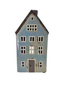 Decor: Light Blue House TeaLight 055