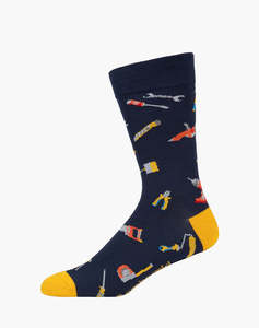 Mens Bamboo Socks: M Tradie Navy Bamboo Sock 7-11