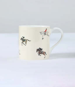 Equestrian Ivory China Mug
