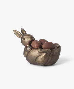 Decor: Rabbit Sweets Bowl Laying Down