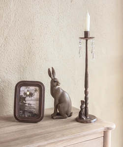 Decor: Rabbit & Crystal Candleholder Extra Tall