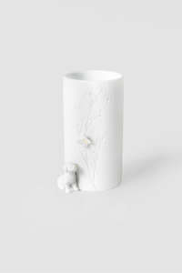 Sitting Dog Porcelain Vase