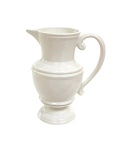 Jugs: Large White Pitcher 28cm