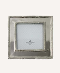 Photo Frames: Beaded Nickel Square Frame 4x4