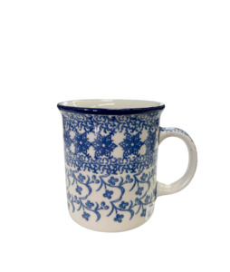 Mugs: Blue Fern Mug Straight 9cm