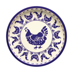 Emma Bridgewater Blue Hens Deepwell Tin Tray
