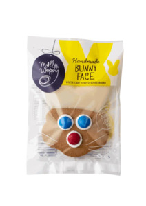 Bunny Face White Topped Gingerbread Cookie