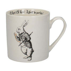 Mugs: VA Alice Can Mug 350ml White Rabbit