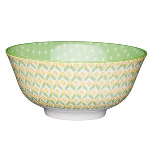 MK Bowl 15.5cm Green Geometric