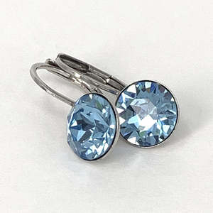 Earrings: Isa Dambeck 9mm Swarovski Stone Silver Earrings Assorted Colours Earrings