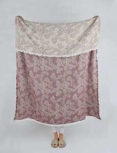 Throws: Berry Jacquard Throw Red