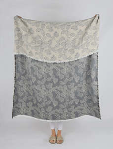 Throws: Berry Jacquard Throw Blue