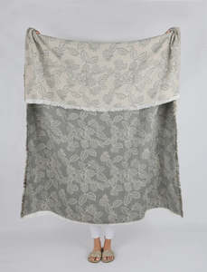 Throws: Berry Jacquard Throw Olive