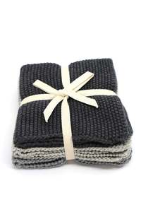 Wash Cloths Set of 3 Grey