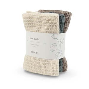 Ecovask Face Cloth 3pack Sea Glass