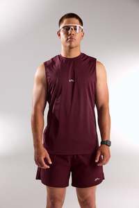 All: TRAINING SINGLET MENS DEEP CHERRY